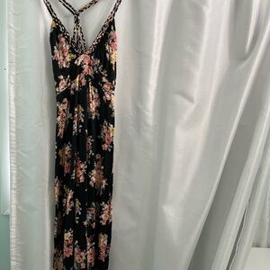 Floral Black Maxi Dress